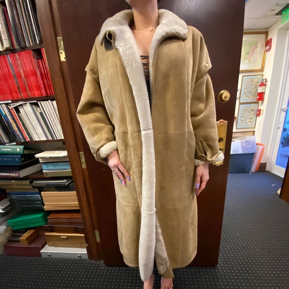 Fendi vintage coat leather & sheepskin medium - Picture 9 of 16